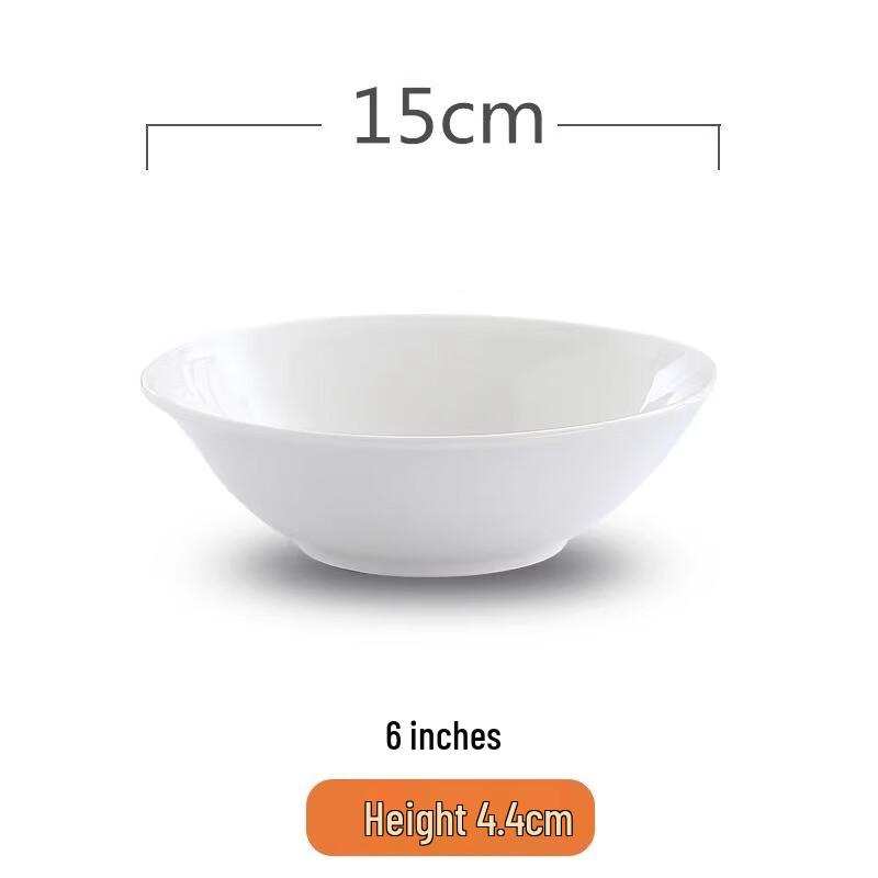 Pure White Ceramic 6-inch Multi-use Bowl (80-pack)