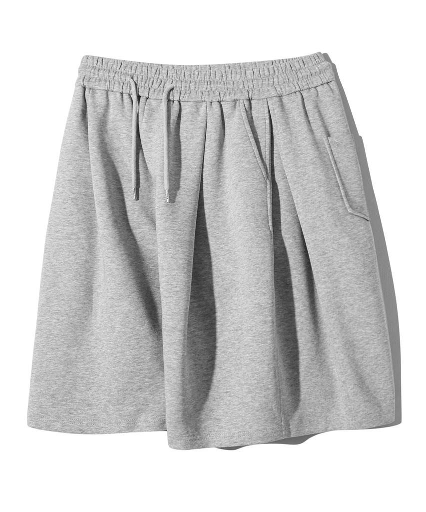 TRILLION Single-Pleat Bermuda Sweat Shorts_2 Colors