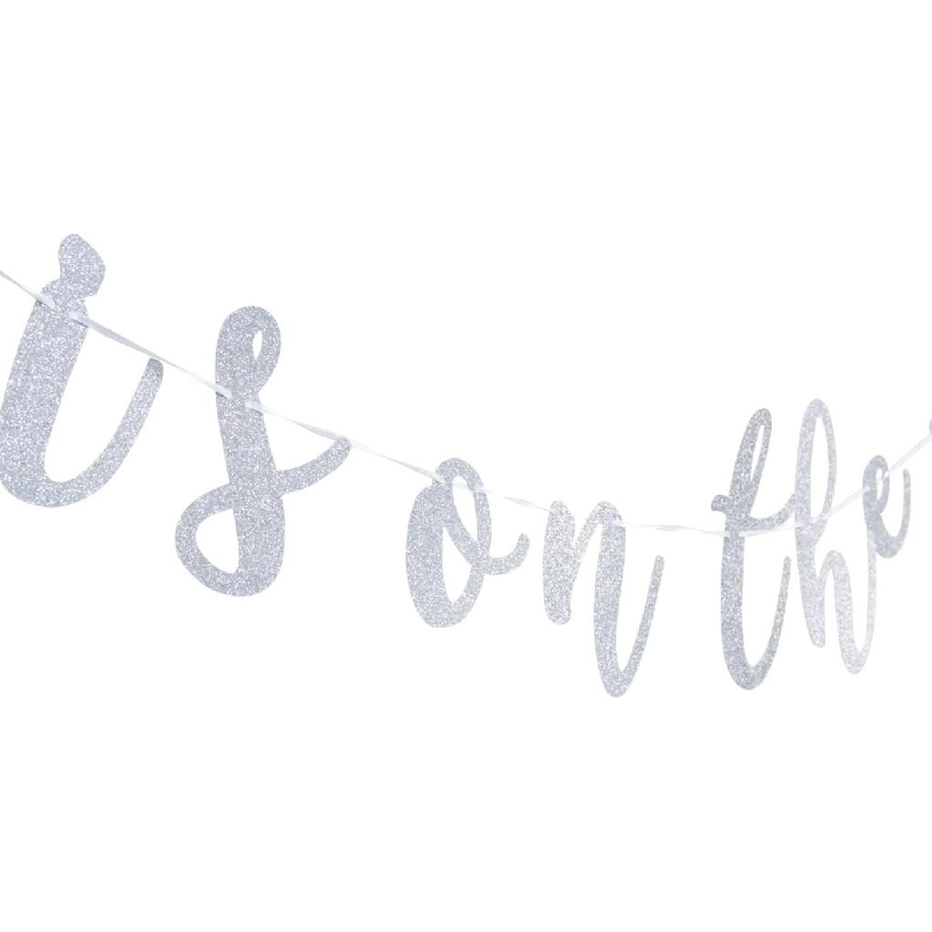 A Little Snowflake is on The Way Banner, Winter Wonderland Themed Baby Shower Party Decorations, Winter Gender Reveal Decor Silver Glitter