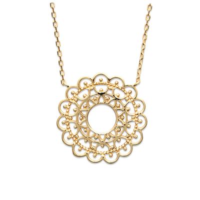 [Q4699] - Gold Plated 'Cléopatra' Necklace - 23 Mm