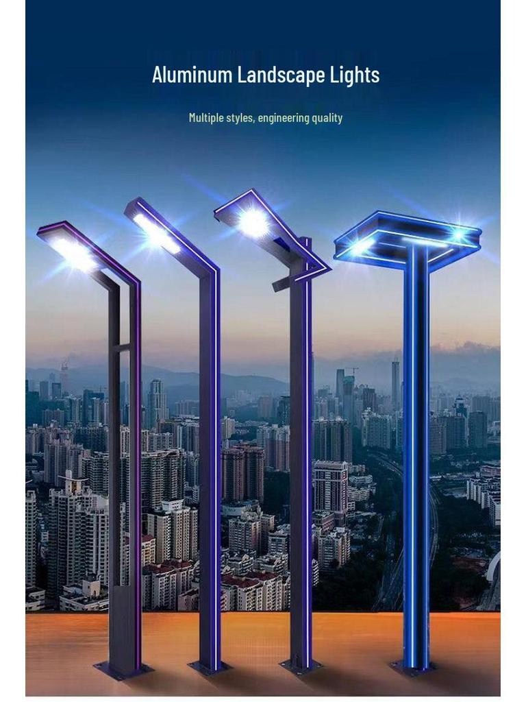 3-Meter 7-Shaped Aluminum LED Solar Street Light for Parks