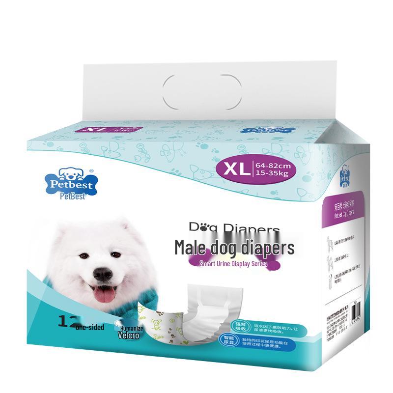Disposable Male Dog Diapers for Teddy, Bichon Frise, and More - Pet Sanitary Underwear