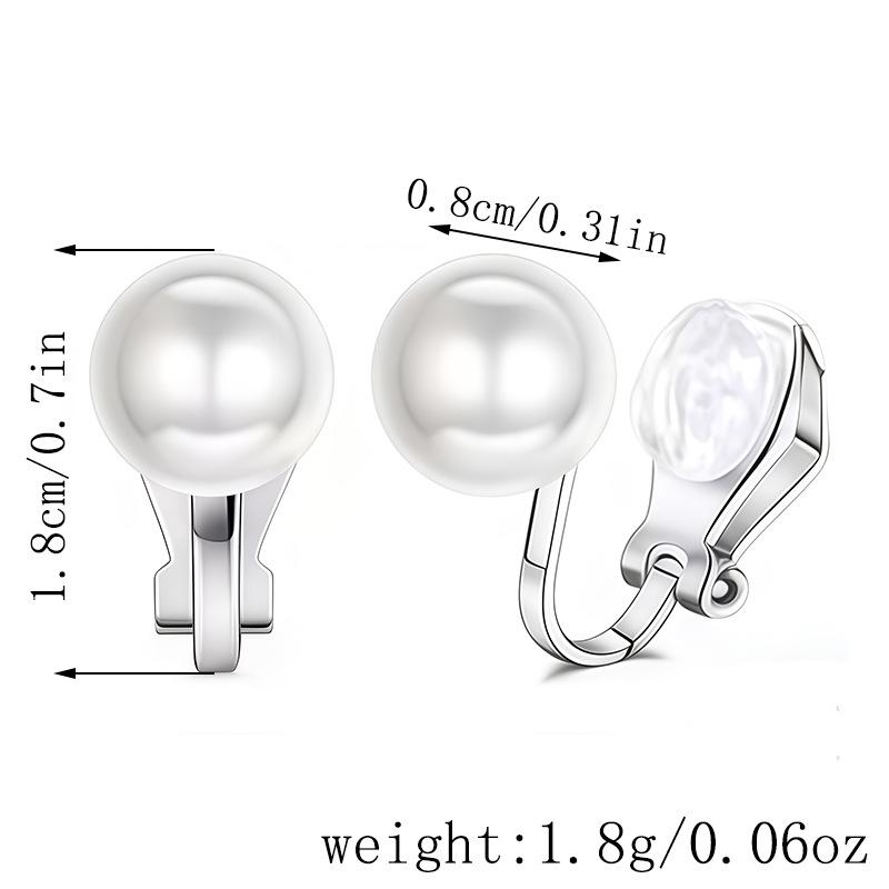 Hot-selling, simple and shining zircon, painless and ear-free, four-claw stud earrings, earbone clips, earrings, women