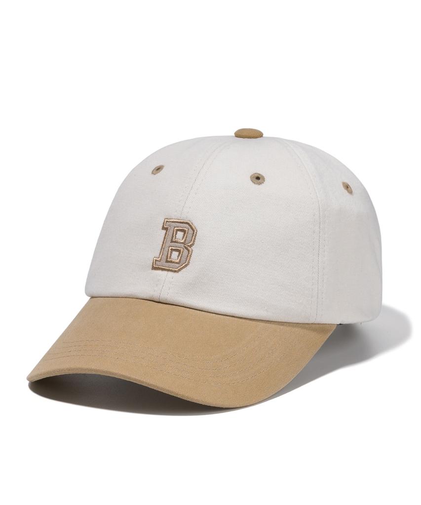 Diposwi B Logo Curve Cap - Ivory/Beige