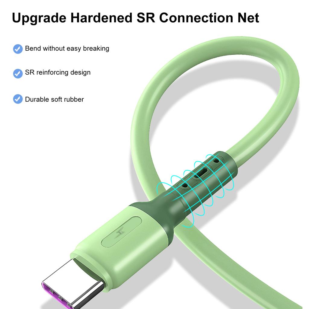 USB Type-C Cable USB-A To Type C Fast Charging Cable Type C Charger Cord for Mobile Phones Pink