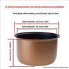 Stainless Steel Rice Cooker Inner Container Replacement Nonstick Cooking Pot for Home Cooking Kitchen Appliances