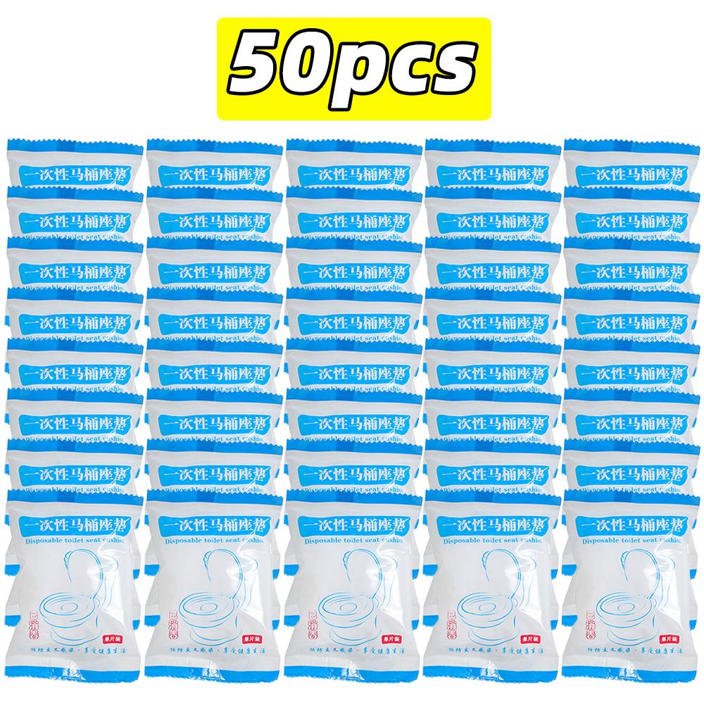 Disposable Toilet Seat Cover Waterproof Non-woven Travel Hotel Bathroom Protective Mat Single Packaging Seat Cushion Accessories