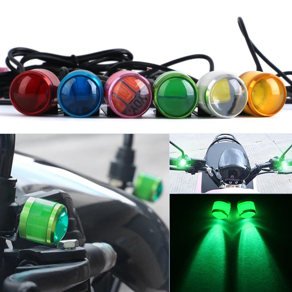 2PCS Motorcycle Strobe Led 5w led eagle eye flashing Light 7Colors With Brackets Daytime Running Lights For Spotlight DC12V
