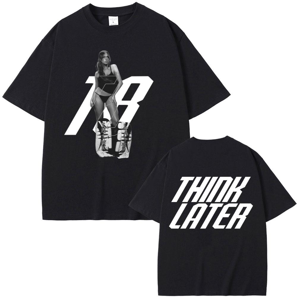 Singer Tate Mcrae T8 Graphic T Shirts Men Women Fashion Vintage Trend T-shirt Summer Male Casual Oversized Crewneck Short Sleeve