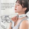 Nackenmassagegerät mit Heizung Mikroelektrisches Massagegerät zur Linderung von Nacken- und Schulterschmerzen USB-Nackenmassagegerät Entspannt Muskeln Schwebende 4 Massageköpfe Vibrator Heizung