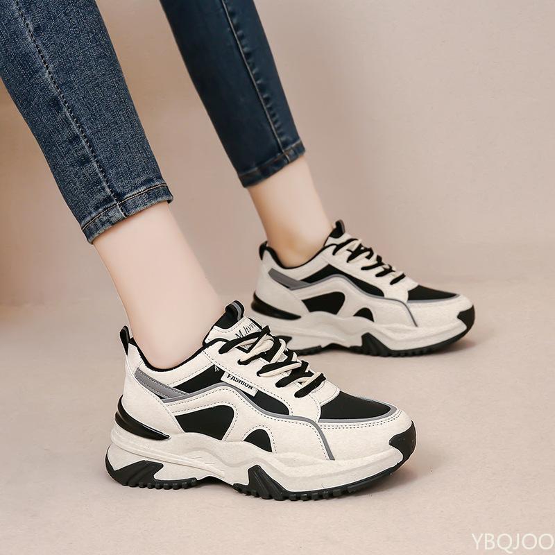 Women's new minimalist comfortable casual single shoe sporty style thick sole increased height wear-resistant women's shoes