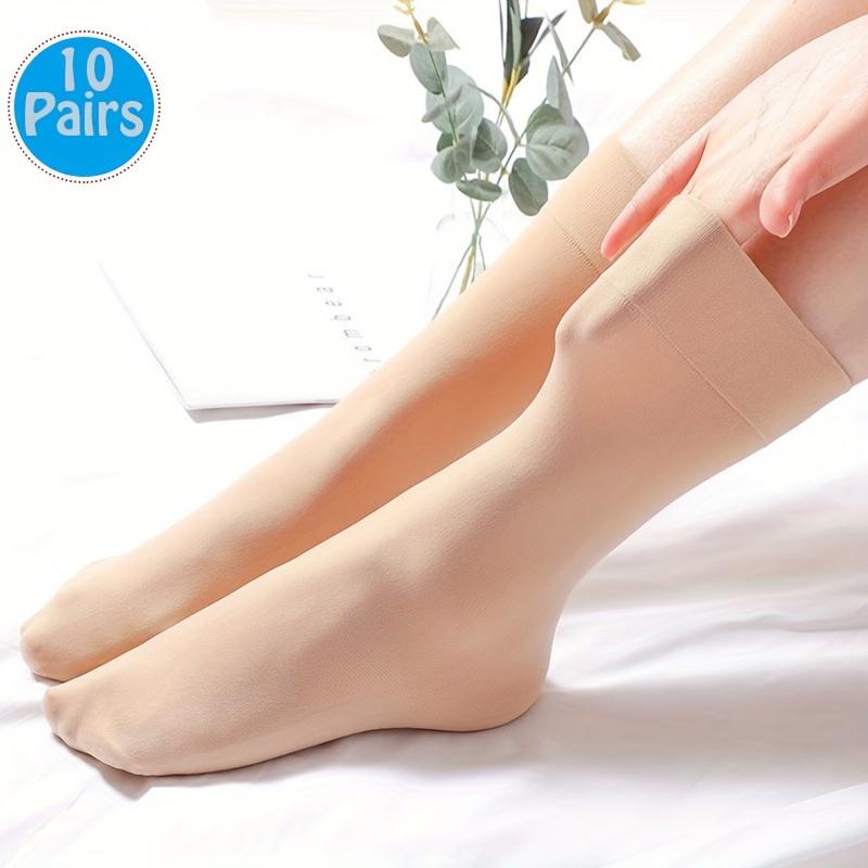 10PAIRS of Solid Tube Socks, Comfortable and Breathable, Men's and Women's Stockings and Stockings - the Perfect Choice for Autumn and Winter