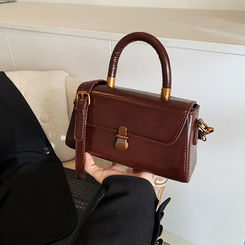 Chic Vintage Small Shoulder Bag For Women With Trendy Urban Minimalist Style And Durable Material