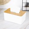Creative solid wood tissue box with thickened square dust cover for home living room, coffee table, desktop storage box