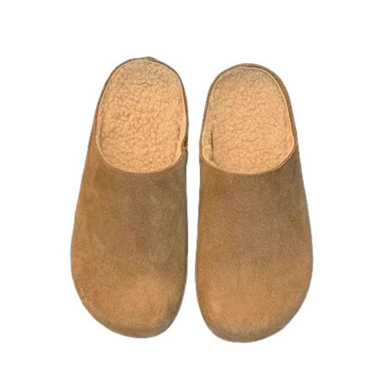 Retro Baotou Boken Shoes and Slippers for Women, New Soft-soled Casual Lazy Shoes, Wearing Half Slippers on The Outside