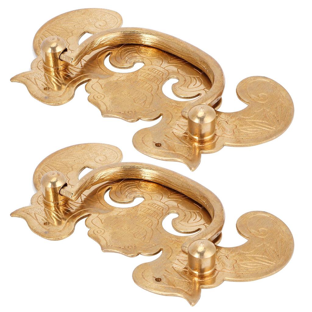 2 Sets Retro Style Handle BatShape Antique Furniture Hardware Handle for Wooden Cupboard Door