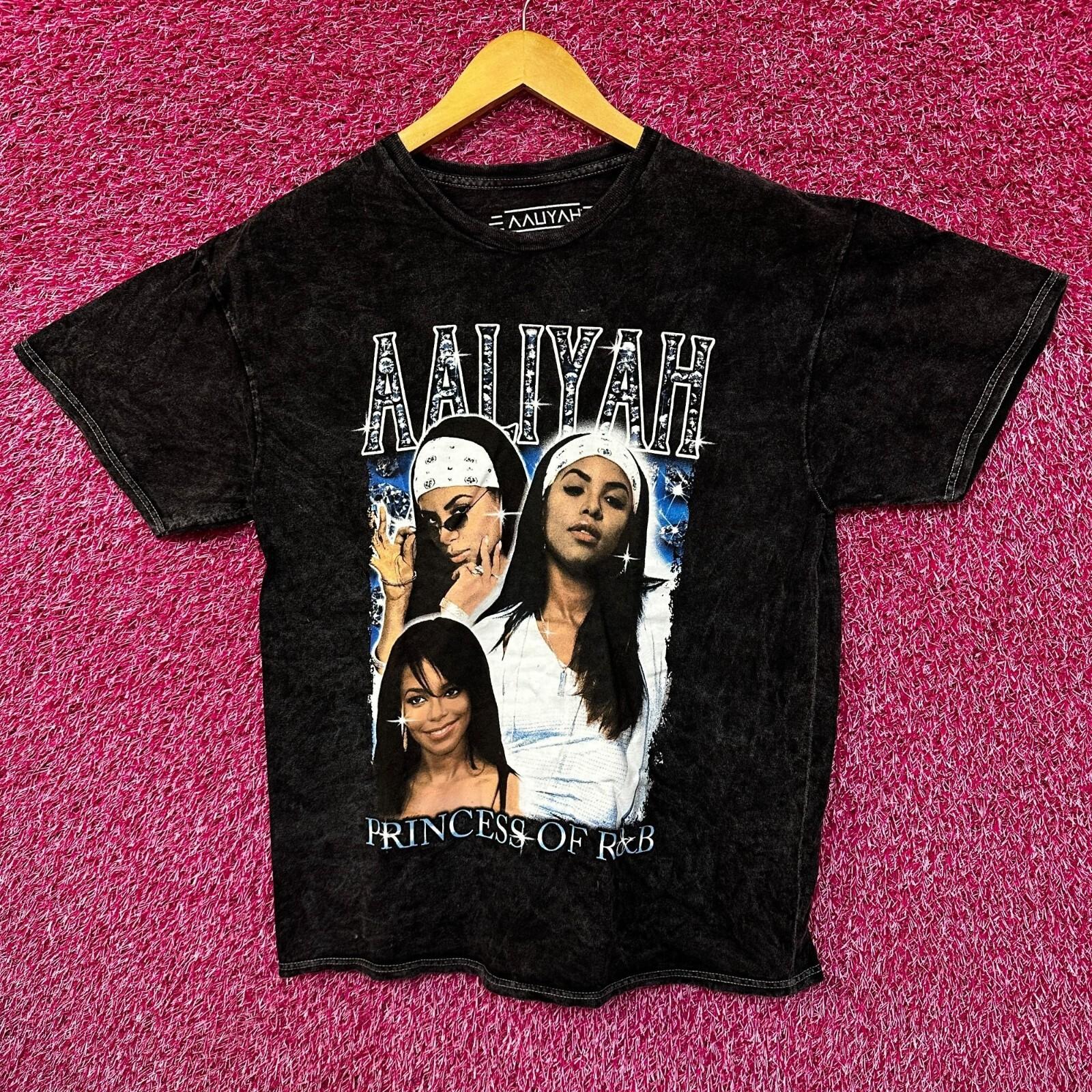 Aaliyah Princess Of Rnb Mineral Wash Tshirt size ML M