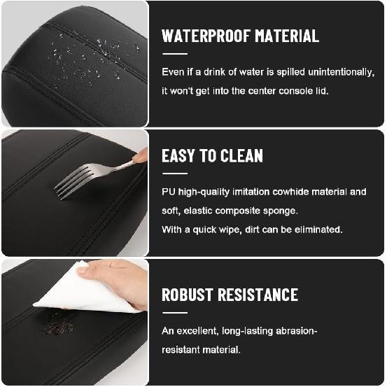 Car Armrest Cover Replacement For Honda Accord 2008-2012 PU Leather Center Console Protector Pad Automobile Waterproof Box Mat Interior Decor