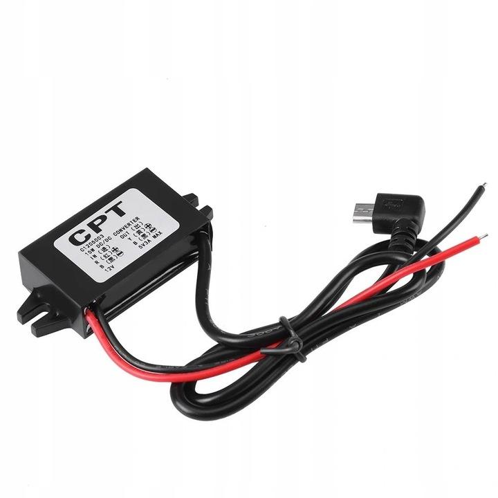 Przetwornica Dc - Napięcia Konwerter 12V-5V 3A Usb Dc-Dc Step-Down