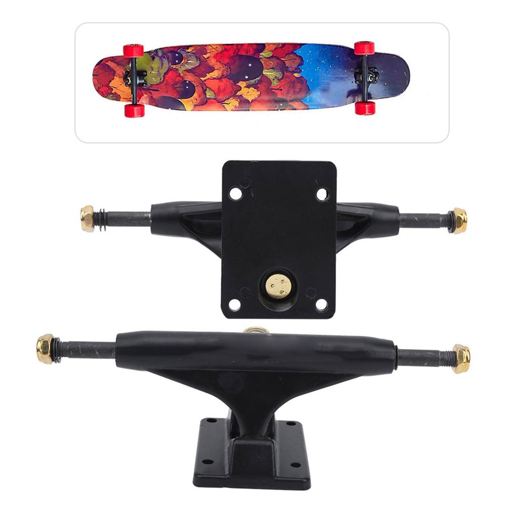 2PCS Set Professional Maple Skateboard Bracket Longboard Stand Outdoor Sports AccessoryBlack