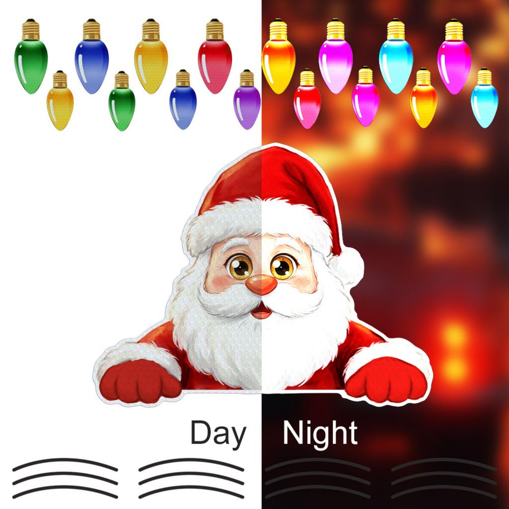 Weihnachts Reflektierendes Magnetisches Aufkleber-Set - Feiertags Glühbirnen-Magnete für Auto- und Kühlschrankdekoration