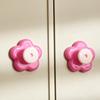Flower Shape Suction Cup Hook, No-Drill Plastic Cabinet Handles, Rotatable Knob Adjustable Buckle for Kitchen Bathroom