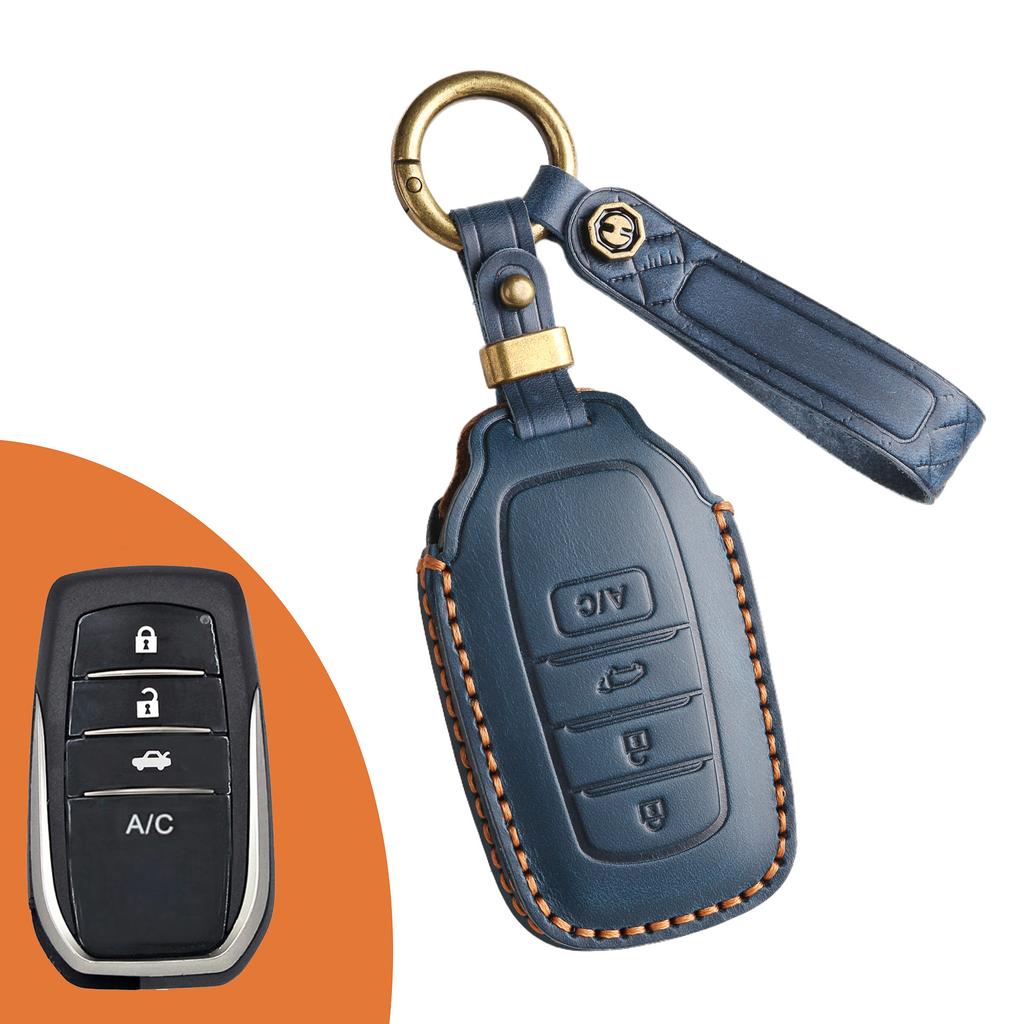 Applicable Toyota Key Cover Senna Domineering El Favell Method Handmade Leather Car Creative Key Bag Cowhide