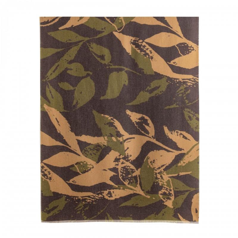 Scarf Wool Blend Printed Shawl Warm Fashion Versatile