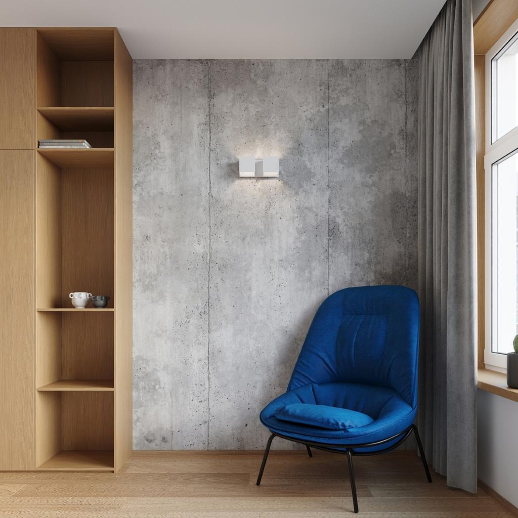Quad 2 White Wall Lamp