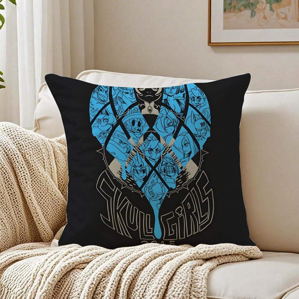 

Stylish Game SSkullgirls Cartoon Cushion Cover Linen Pillowcase Soft for Sofa Bed Home Room Decor 30x30cm