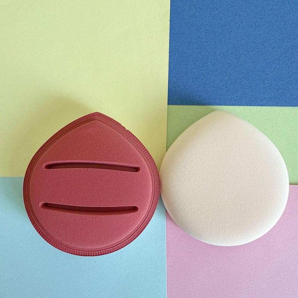 Macaron Soft Marshmallow Powder Puff - Large Water Drop, Non-Absorbent, Dual-Use for Wet & Dry Foundation.