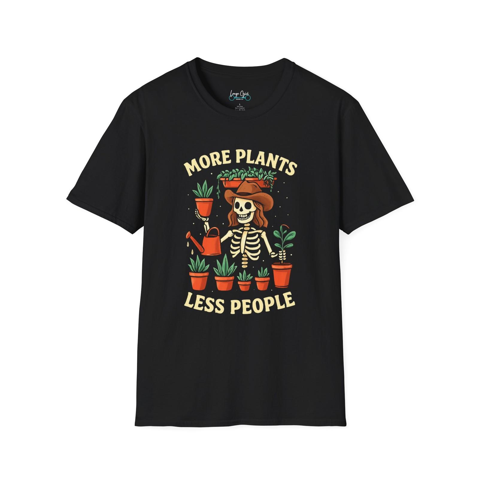Snarky Cowgirl Skeleton Gardeners T-shirt More Plants Less People S разноцветный