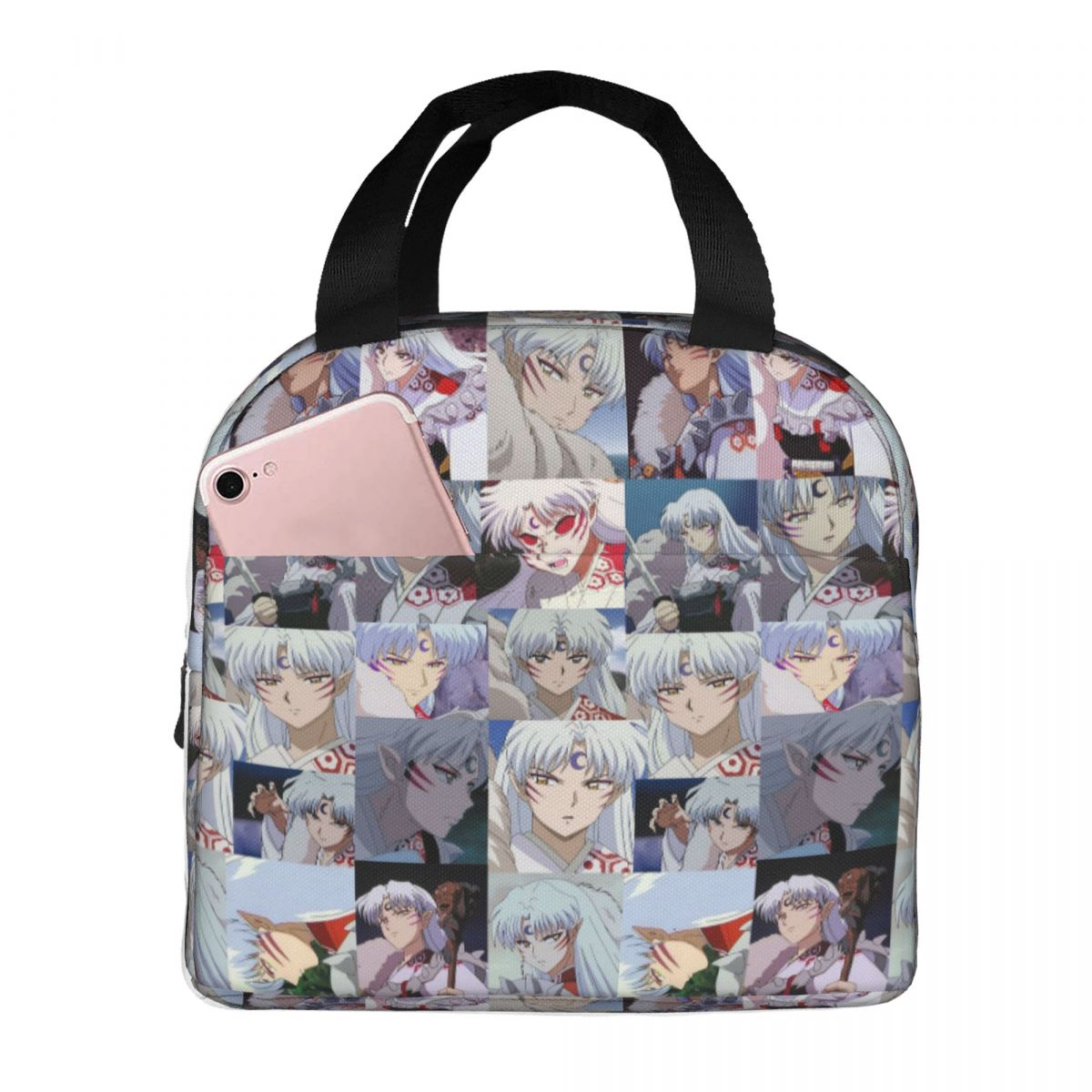 Manga Kimono Inuyasha Sesshomaru Insulated Lunch Bag for Kids School Cooler Thermal Food Box Tote Lunch Boxes Container One Size