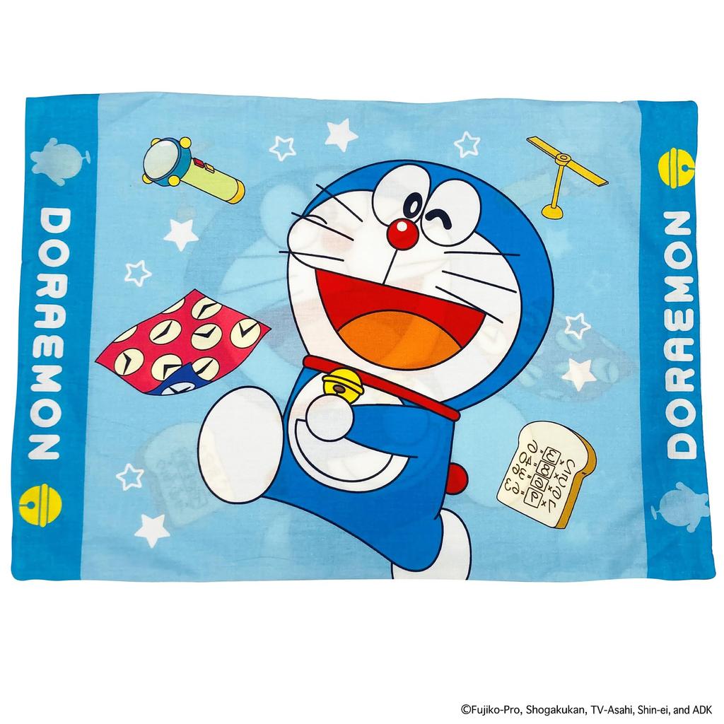 MORIPiLO Morishita Pillow Doraemon 40x30cm Washable with Cover Stuffed Toy Cushion Shogakukan Character Goods Blue 4621239 Children's Approx.