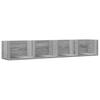 Wall Cabinets 2 pcs Grey Sonoma 99 x 18 x 16.5 cm Particleboard