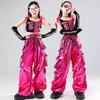 Girls Hip Hop Crop Top Shiny Cargo Pants Boys T-shirt Street Dance Shorts Kids Streetwear Children Jazz Girl Group Clothes Sets