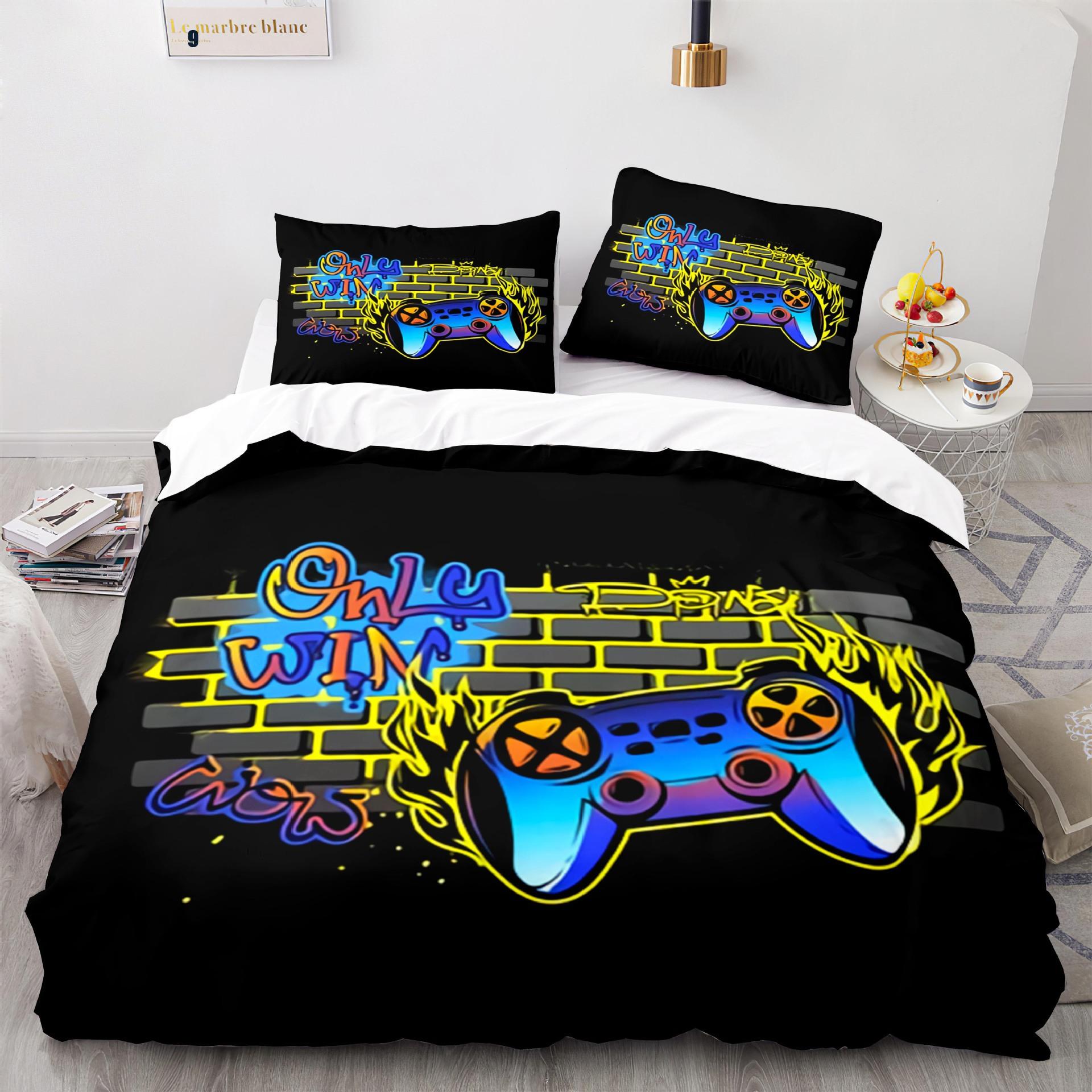 

Digital Printing Gamepad Quilt Cover Size Three-Piece Set 140*210cm