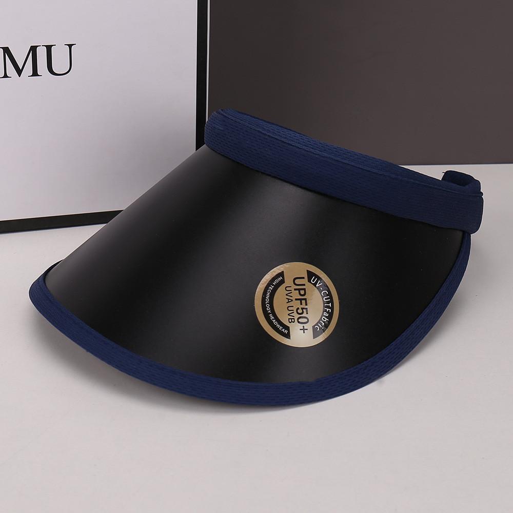 Summer Womens Black Vinyl Open Top Hat With Wide Brim For Sun Protection Sunhat For Outdoors