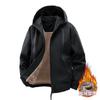OO Fleece Verdickt Einfarbige Jacke Herren Locker Trend Outdoor Wasserdicht Freizeit Kapuzenjacke Herren