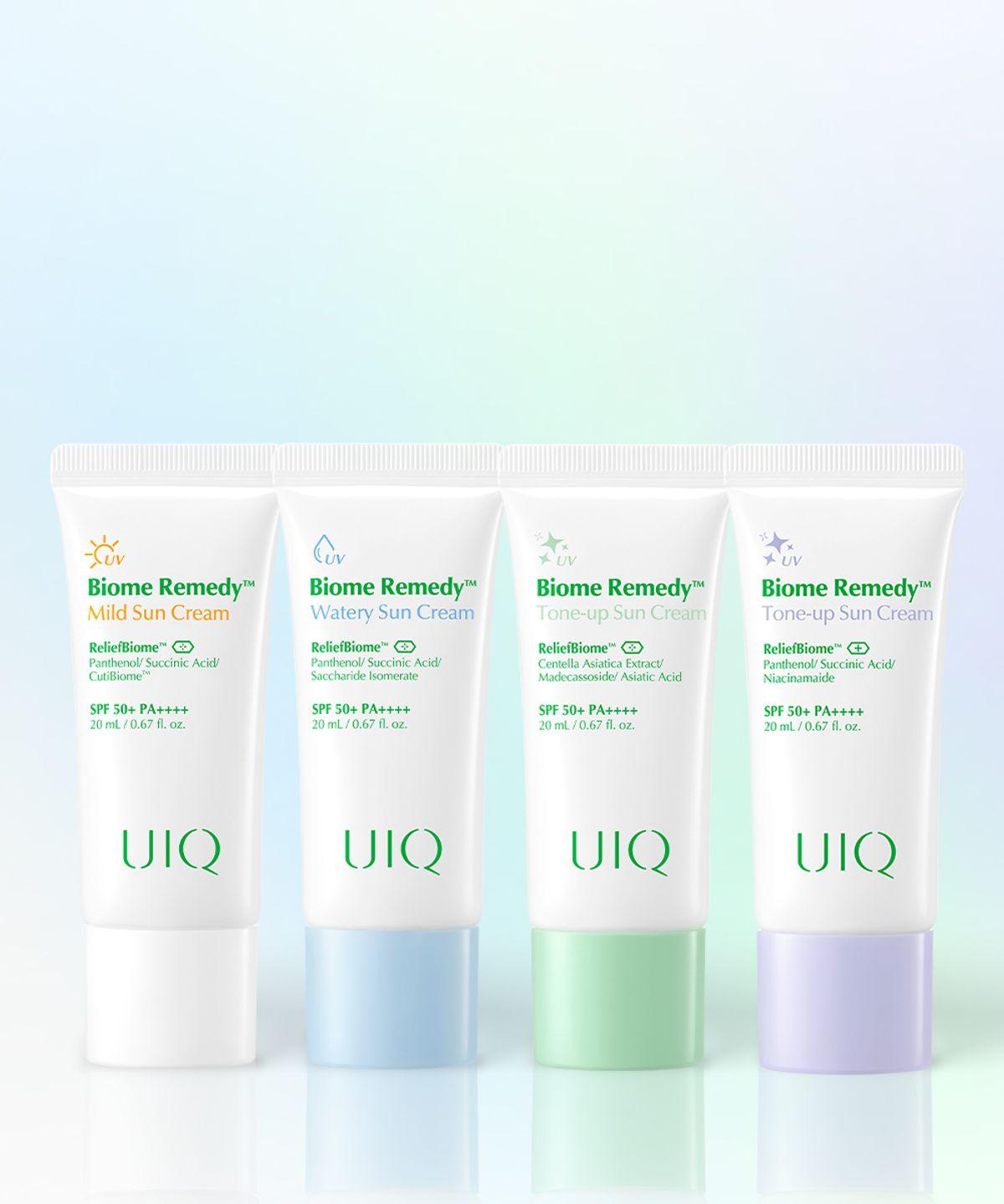[4-Piece Mini] Biome Remedy Sun Cream 4-Piece Mini (Moisture/Mild/Tone-Up Purple/Tone-Up Green)