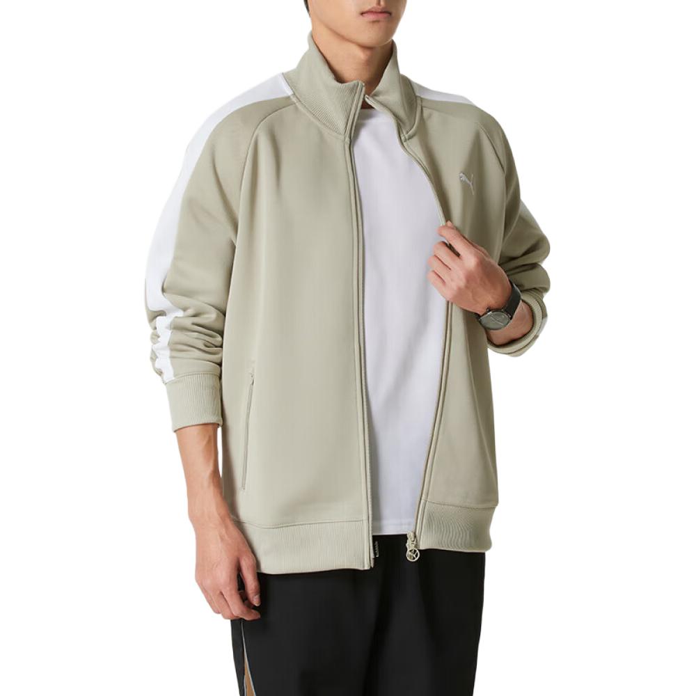 PUMA T7 Jackets Men's Olive Stand Collar Moderate Other 631858-61