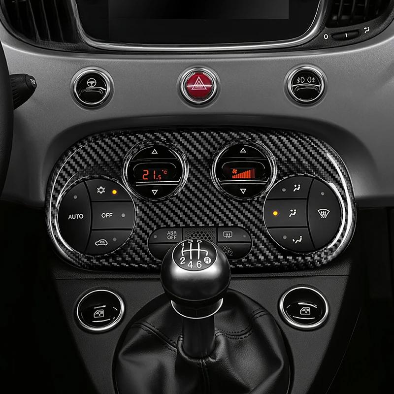 Real Hard Carbon Fiber For Abarth 595 2012-2017 2018 2019 2020 2021 2022 2023 Abarth 695 2017-2023 Fiat 2008-2023 AC Control.