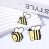 Creative Cartoon Geometric Bee Badge Premium Alloy Animal Pin for Clothes Bag Lapel Decor Unique Gift for Friends Students