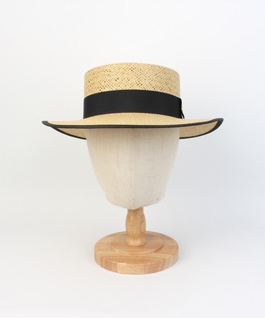 Yunibeosyeolkemiseuteuli Edge Taping Beige Long Panama Hat Panama Hat