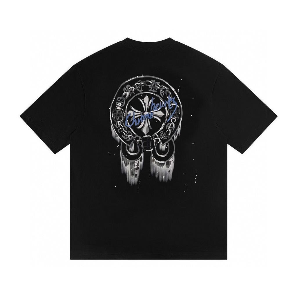 T30 CHROME HEARTS Sommer 2026 Neu Hochwertige Baumwolle Rundhals Locker Große Größe Herren und Damen T-Shirt Partner T-Shirt