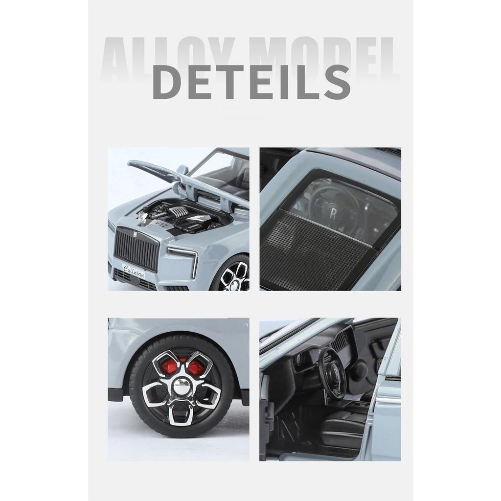 1/32 Rolls Royce SUV Cullinan 2025 Alloy Luxury Car Model Diecast Metal Off-road Vehicle Car Model Sound and Light Kids Toy Gift