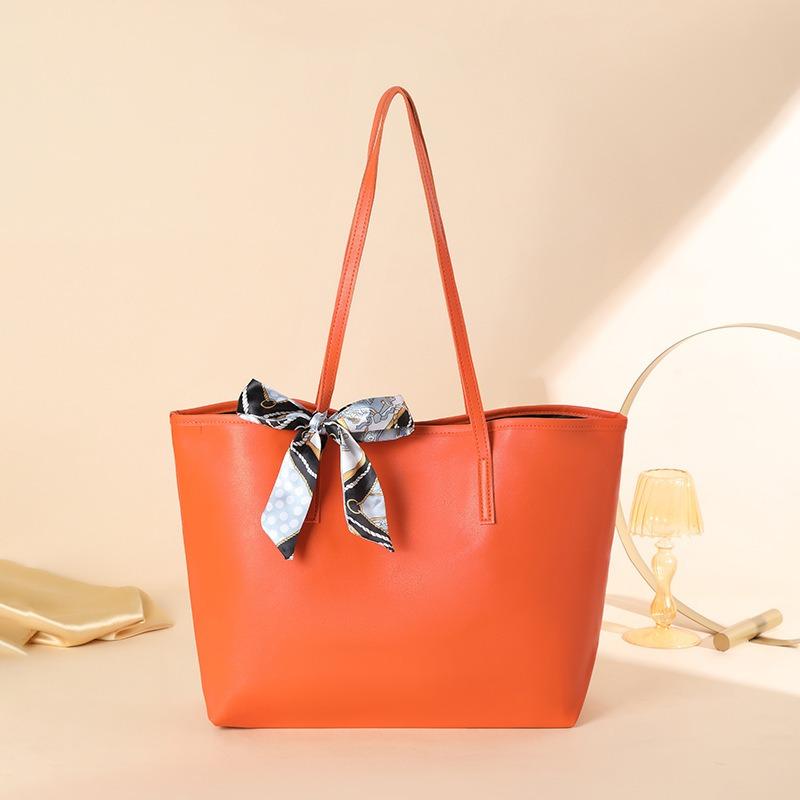 Women Large Tote Handbag Silk Ribbon Multifunction Crossbody Shoulder Bag Zipper Korean Style Big Handbags Chic