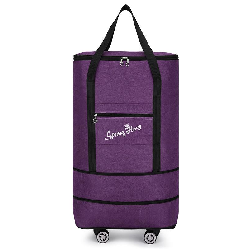 Universal Wheel Luggage Bag Can Carry a Travel Bag with Large capacity and Double-layer Expansion Storage Folding Hand Luggage Bag