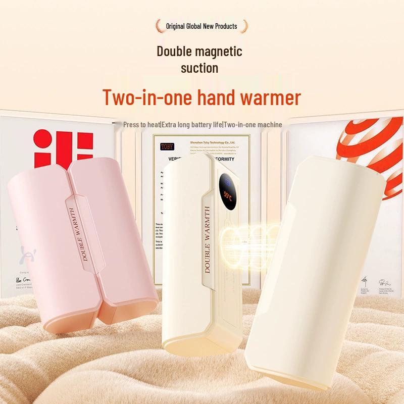 Chauffe-mains magnétique 2-en-1 rechargeable par USB