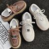 Old Platform White Shoes Board Shoes Women's 2025 Autumn New Shoes Big Head Casual Shoes Versatile Breathable Dirty Shoes